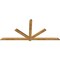 Ekena Millwork Kennewick Rough Sawn Timber Gable Bracket, Western Red Cedar, 96"W x 44"H x 2"D x 4"F, 11/12 Pitch GBW096X44X0204KEN00RWR - alternate 2